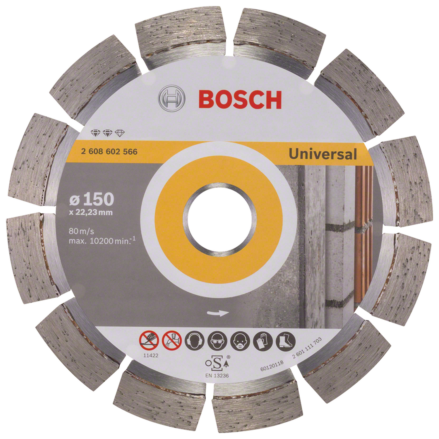 DISCO DIAMANTADO 150X22MM SEGMENTADO UNIVERSAL BOSCH