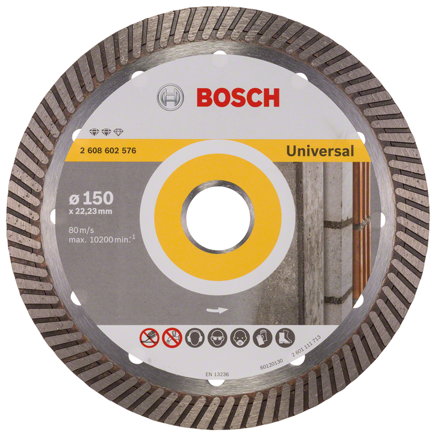 DISCO DIAMANTADO 150X22MM TURBO UNIVERSAL BOSCH