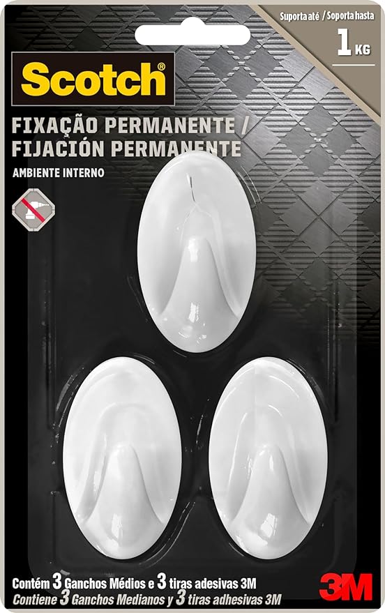 GANCHO ADESIVO PLASTICO COMMAND TAM M 3M