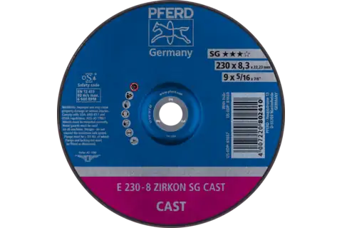 DISCO DE DESBASTE 09X8.3 E230-8 ZA 30 T SGP PFERD