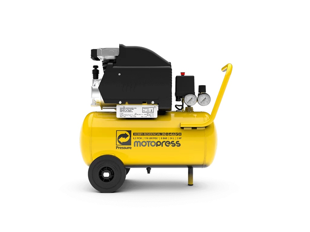 COMPRESSOR DE AR 2,0HP 08,2PES 24L WP 127V PRESSURE