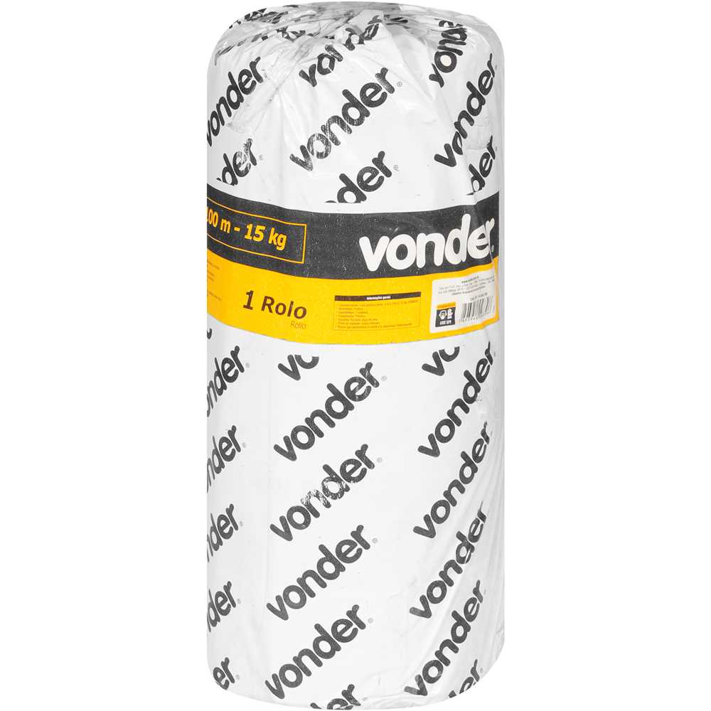 LONA PLÁSTICA PRETA  4X100 ROLO COM 15KG VONDER