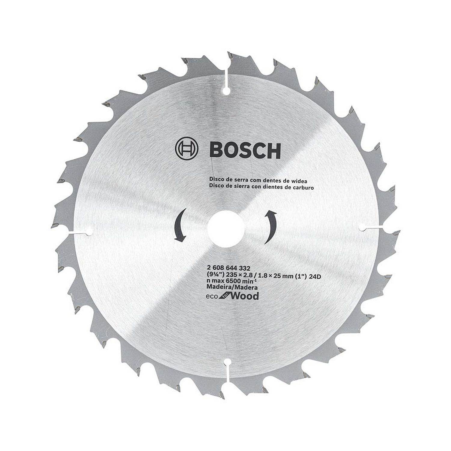 DISCO PARA SERRA CIRCULAR COM VID 230MM 24 DENTES ECO BOSCH