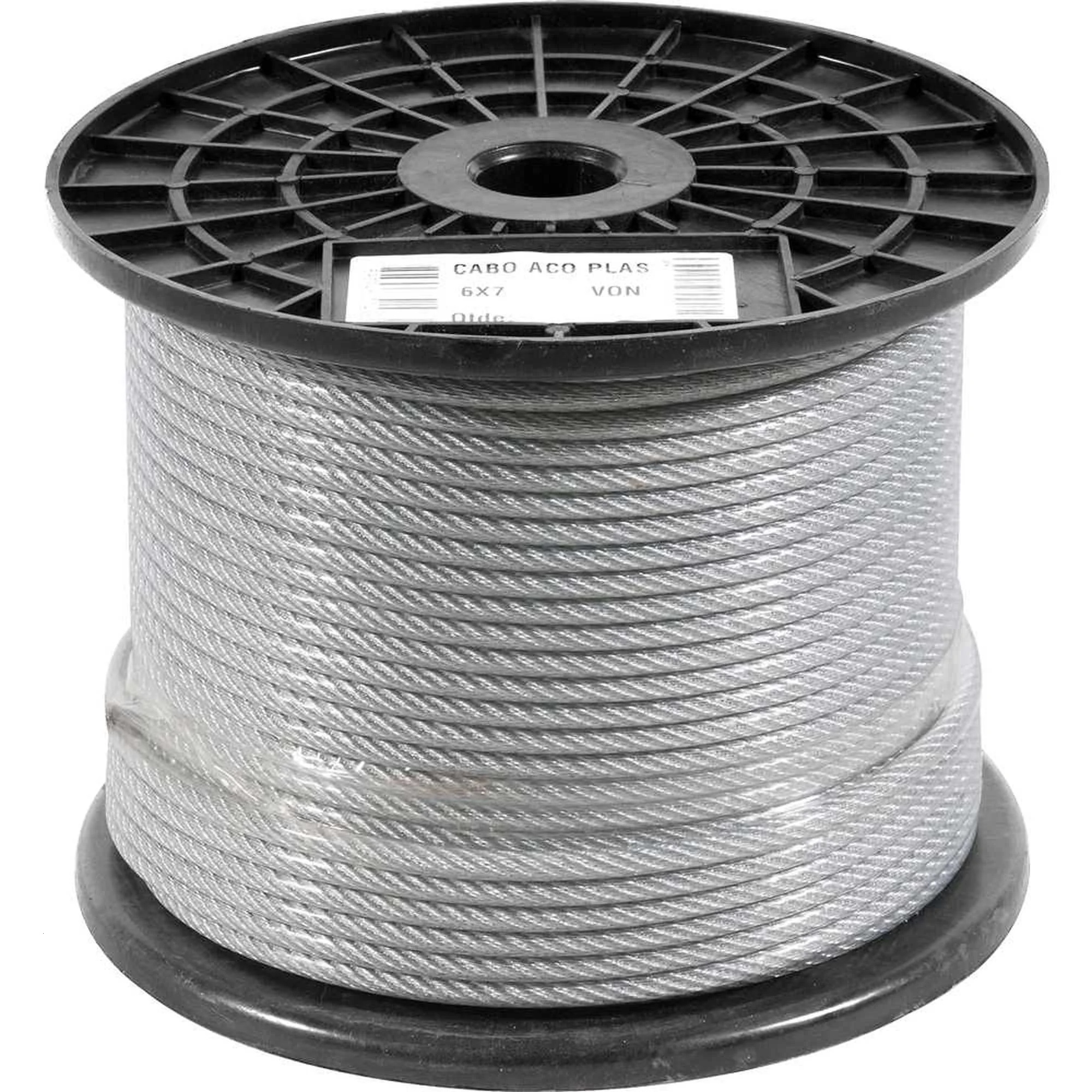 CABO DE AÇO GALVANIZADO PLASTIFICADO 6,3MM 1/4
