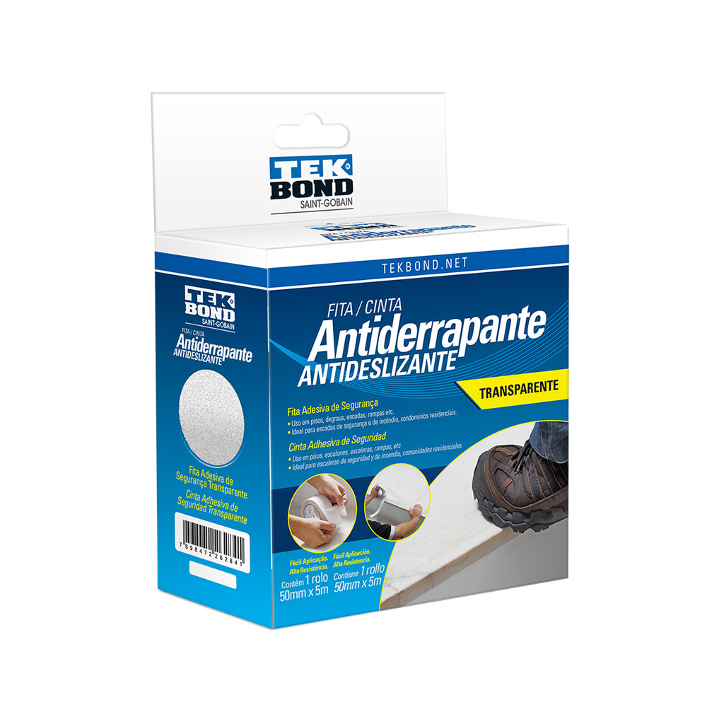 FITA ANTIDERRAPANTE 50MMX5M TRANSPARENTE TEKBOND
