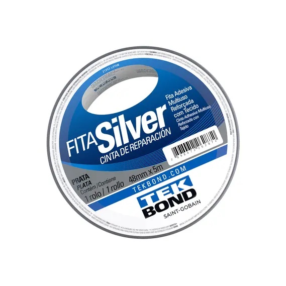 FITA SILVER TAPE 48MMX05M PRATA TEKBOND