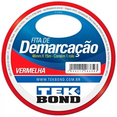 FITA DEMARCACAO DE SOLO VERMELHA 48MMX15M TEKBOND
