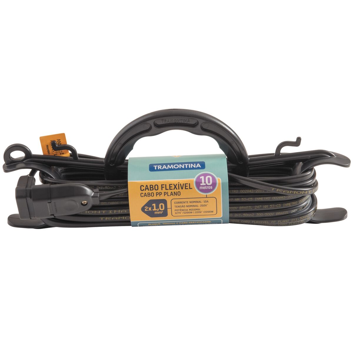 EXTENSAO ELETRICA 10M 2P+T 1TOM 10A TRAMONTINA