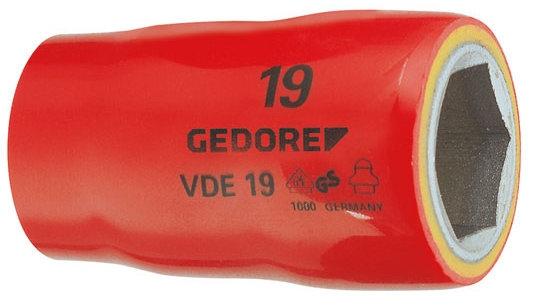 VDE SOQUETE SEXTAVADO COM ENCAIXE 1/2 13MM-19 GEDORE