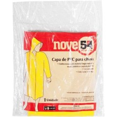 CAPA DE CHUVA PVC SEM FORRO TAMANHO G AMARELA NOVE54
