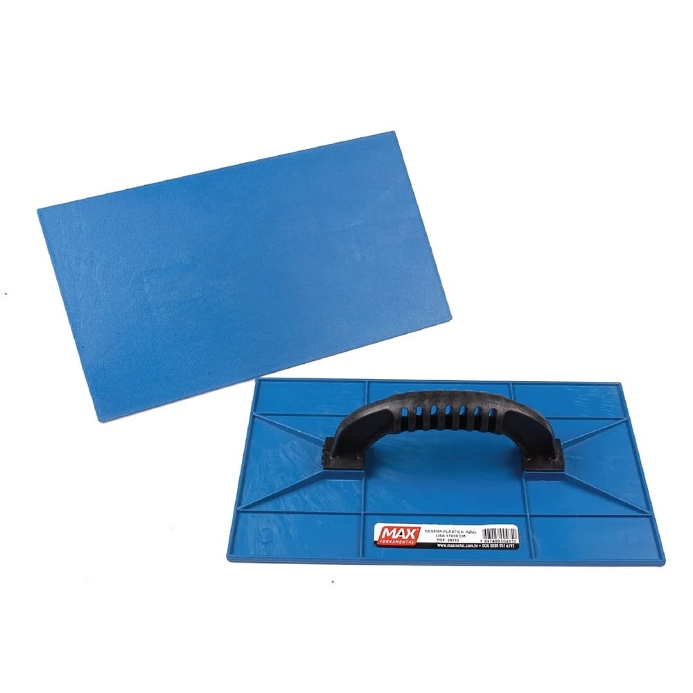 DESEMPENADEIRA DE PLÁSTICO 170X300MM LISA AZUL MAX