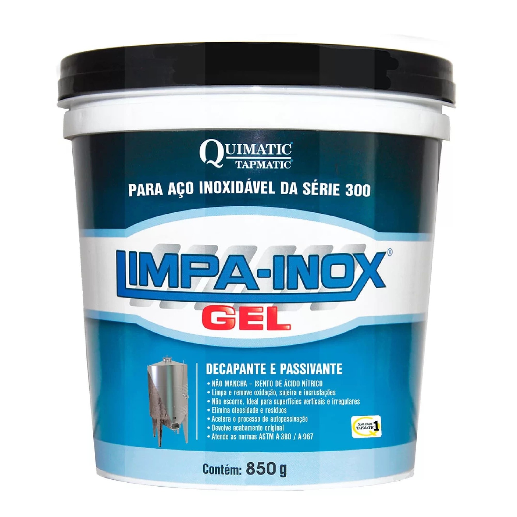 LIMPA INOX GEL 850G TAPMATIC