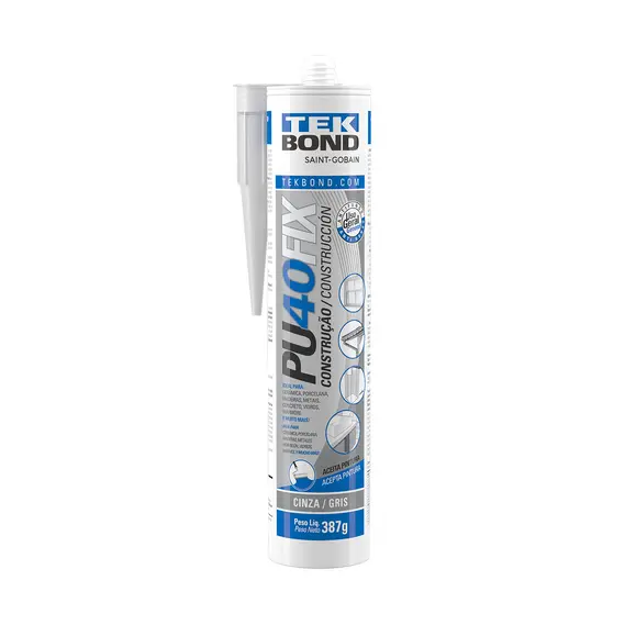 ADESIVO POLIURETANO CINZA 387G PU40FIX CONSTRUCAO TEKBOND