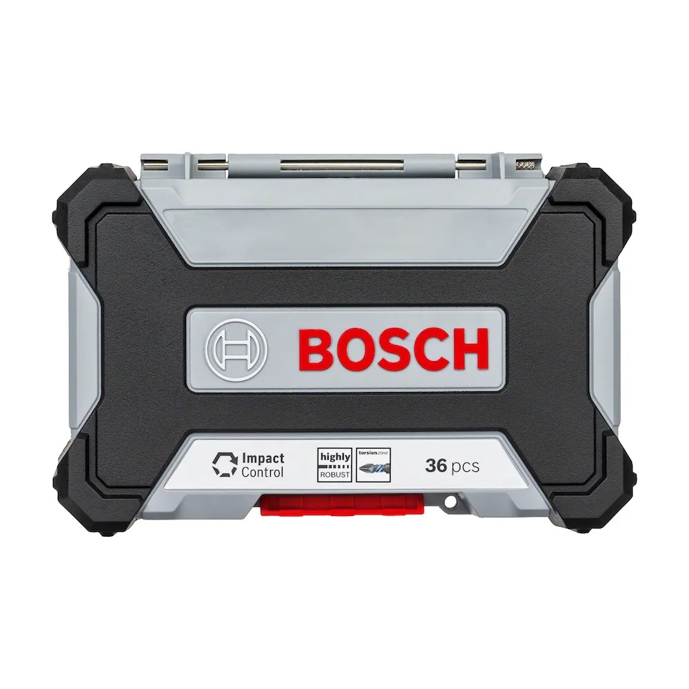 JOGO DE BITS PHILLIPS, FENDA, POID E TORX COM ADAPTADOR 36 PECAS IMPACT CONTROL BOSCH