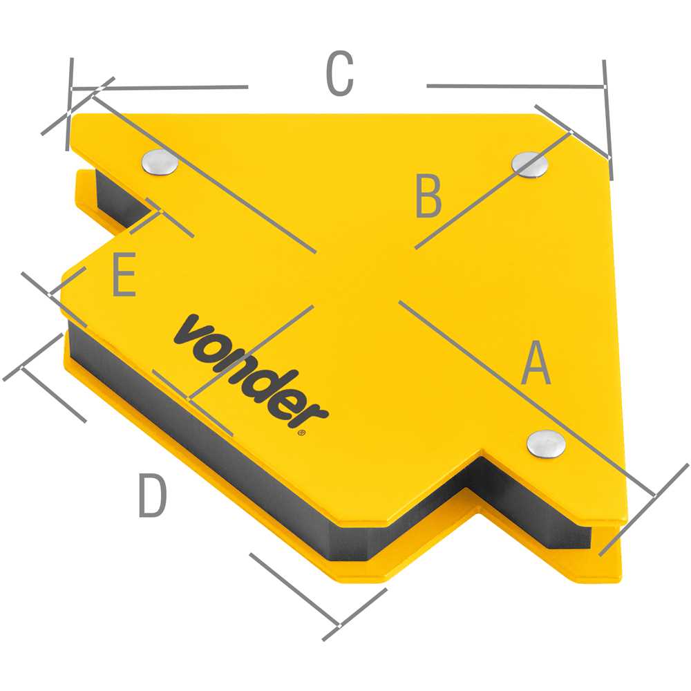ESQUADRO MAGNETICO 10KG PARA SOLDA TRIANGULAR VONDER