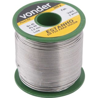 SOLDA ESTANHO CARRETEL 500G 1,0MM VERDE VONDER