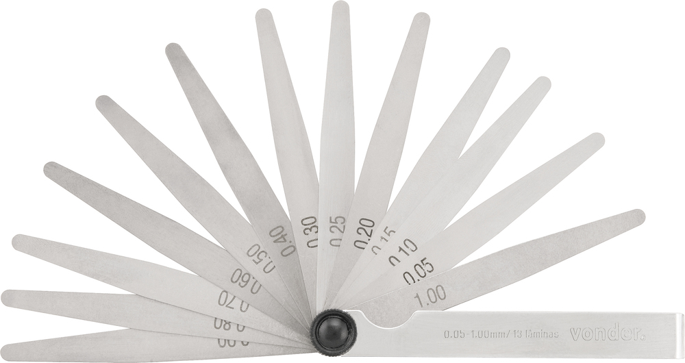 CALIBRE DE FOLGA 0,05-1,00MM COM 13 LAMINAS VONDER