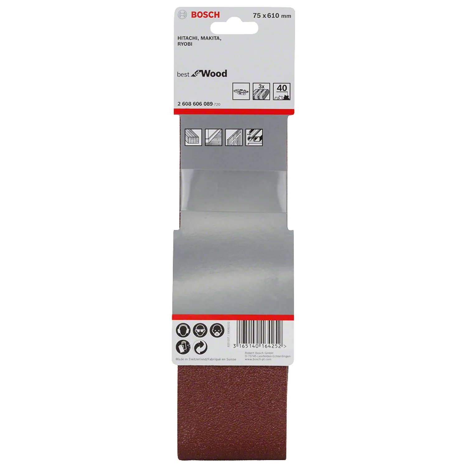 CINTA LIXA 75X610MM GRAO 060 BOSCH