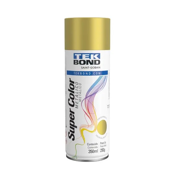TINTA SPRAY DOURADO METALICO 350ML TEKBOND