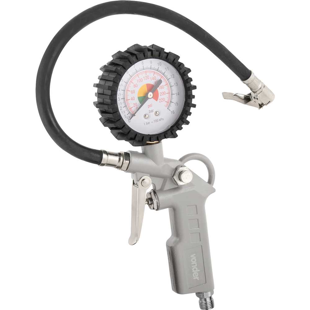 CALIBRADOR DE PNEUS 00-130 LIBRAS COM MANOMETRO E BICO PARA LIMPEZA VONDER