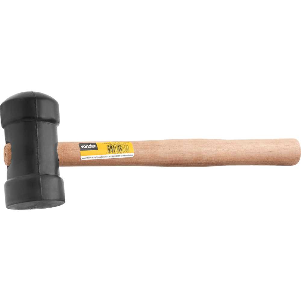 MARTELO BORRACHA 60MM PRETO VONDER