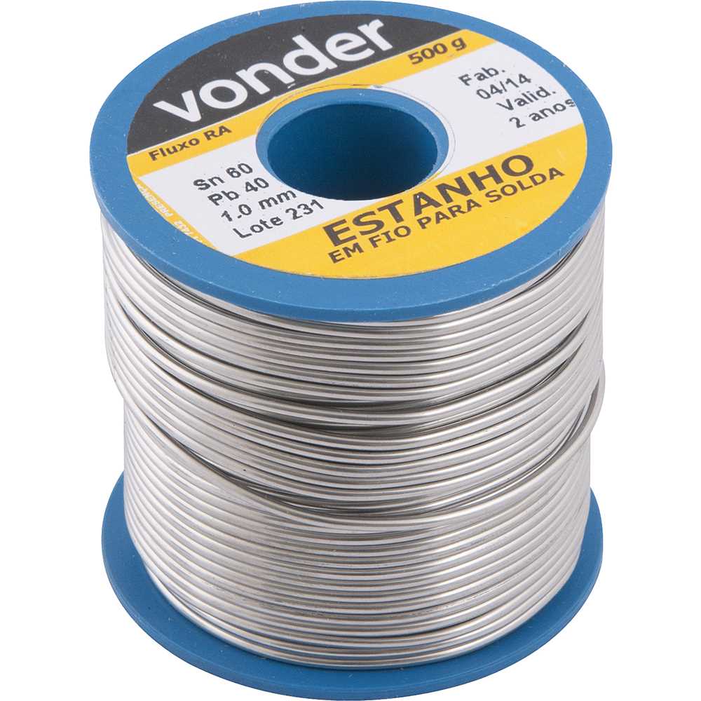 SOLDA ESTANHO CARRETEL 500G 1,0MM AZUL VONDER