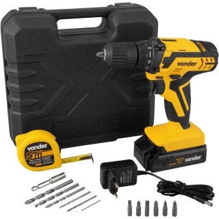 PARAFUSADEIRA E FURADEIRA A BATERIA 12V PFV012 BIVOLT VONDER