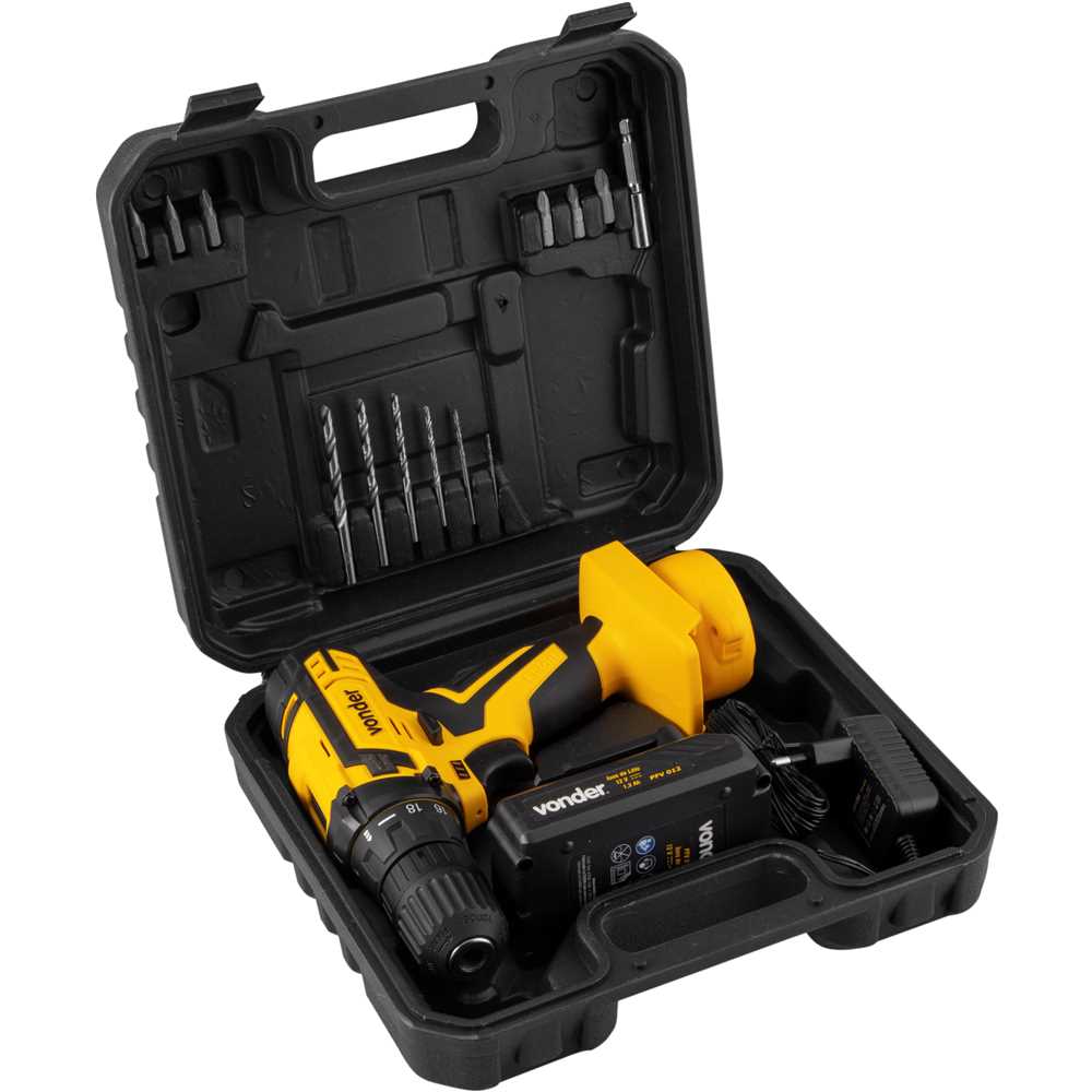 PARAFUSADEIRA E FURADEIRA A BATERIA 12V PFV012 BIVOLT VONDER