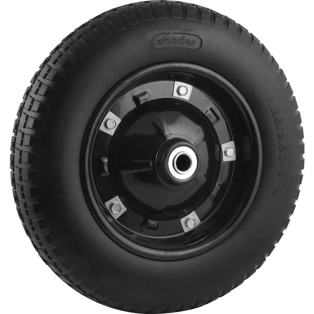 PNEU PARA CARRO DE MAO COMPLETO MACICO FURO 5/8
