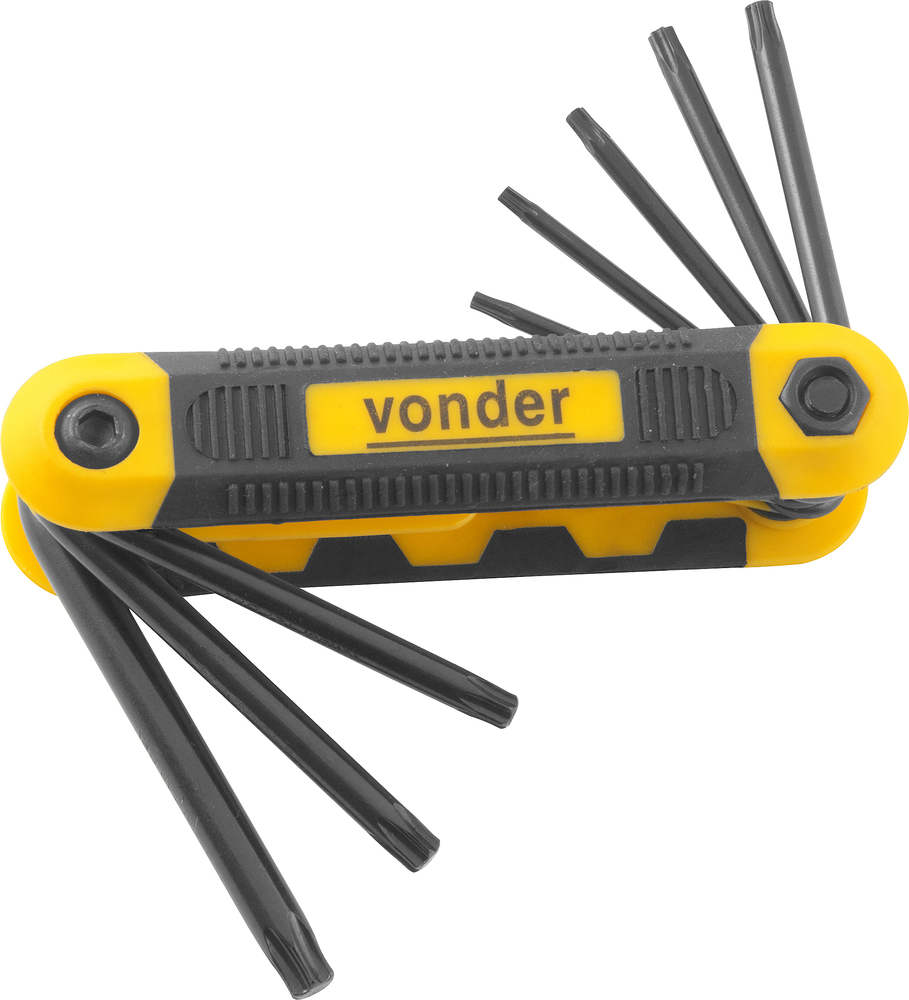 JOGO DE CHAVE TORX CANIVETE T9-T40 COM 8 PECAS 3573209040 VONDER