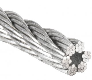 CABO DE AÇO GALVANIZADO PLÁSTIFICADO 03,2MM 1/8