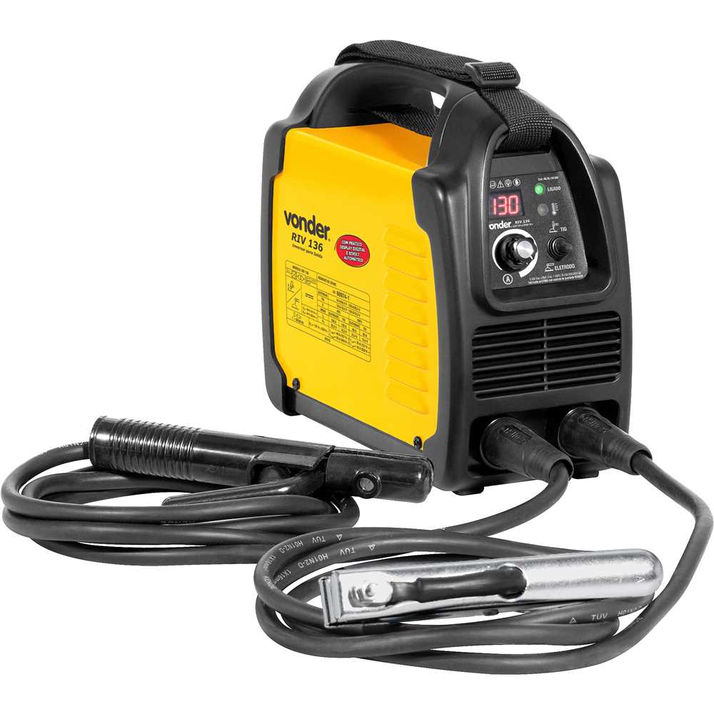 MAQUINA PARA SOLDA INVERSORA ELETRODO E TIG 130A RIV136 DIGITAL BIVOLT VONDER