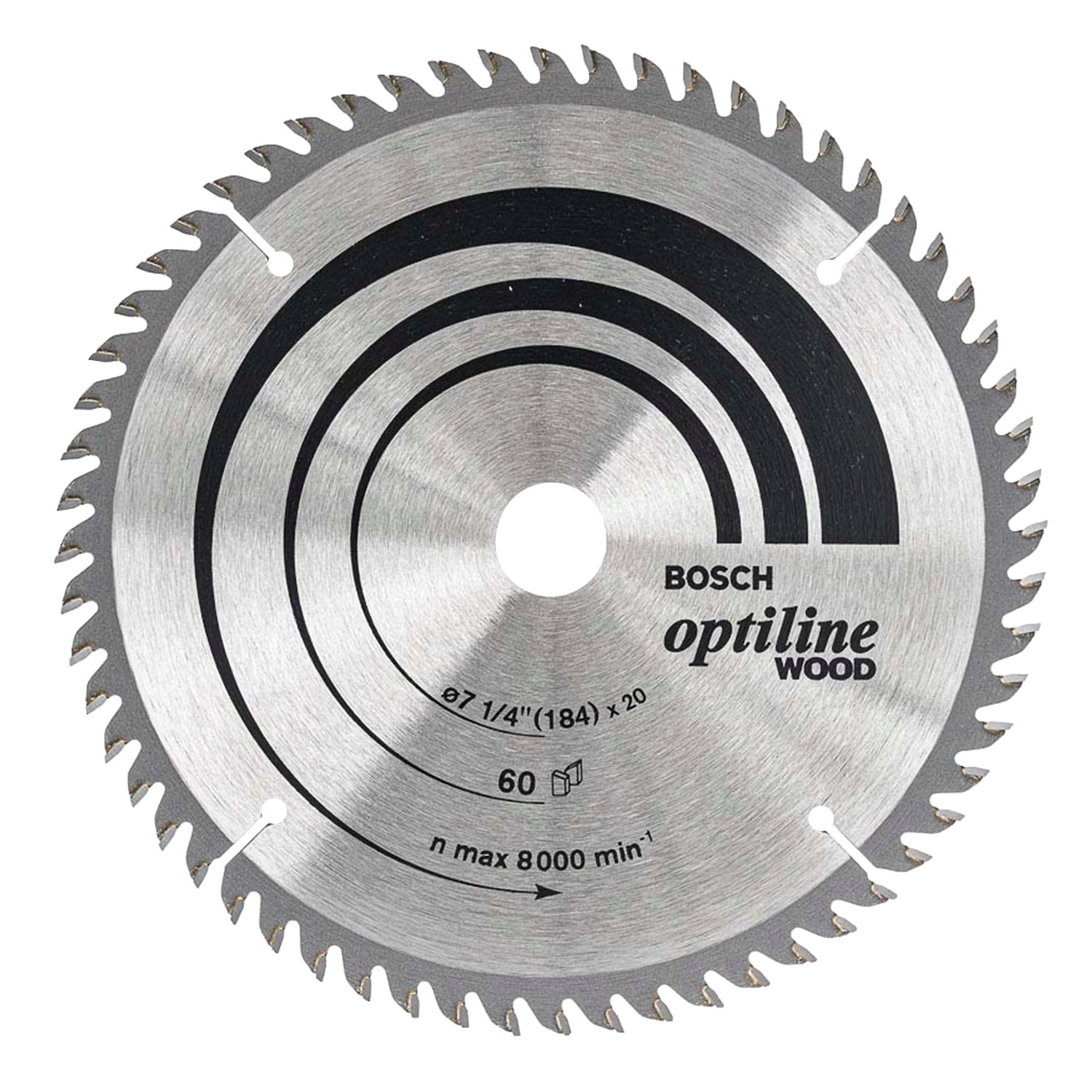 DISCO PARA SERRA CIRCULAR COM VID 180MM 60 DENTES BOSCH