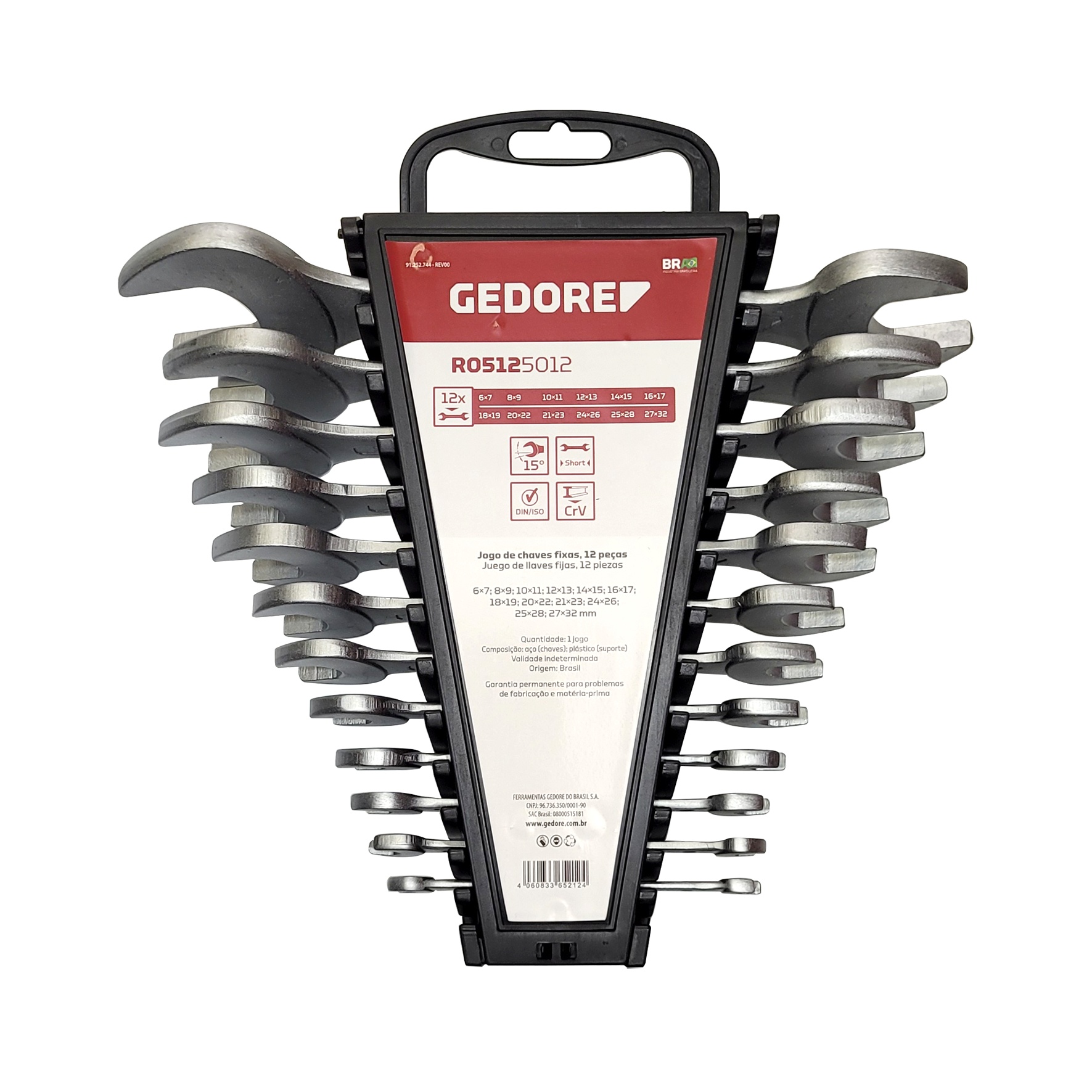 JOGO DE CHAVE FIXA 6-22MM R05125008 GEDORE RED