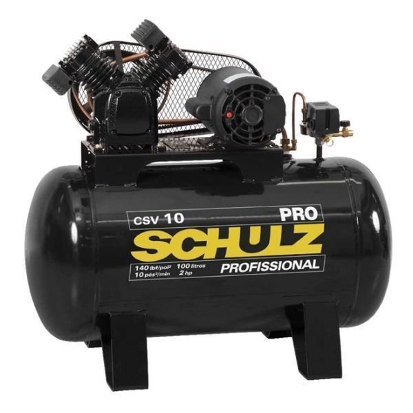COMPRESSOR DE AR 2,0HP 10,0PES 100L CSV10 PRO 220V SCHULZ