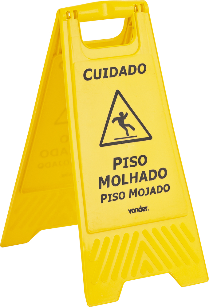 PLACA SINALIZADORA CUIDADO PISO MOLHADO VONDER