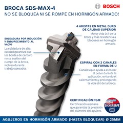 BROCA SDS MAX 25X320MM MAX-4 BOSCH
