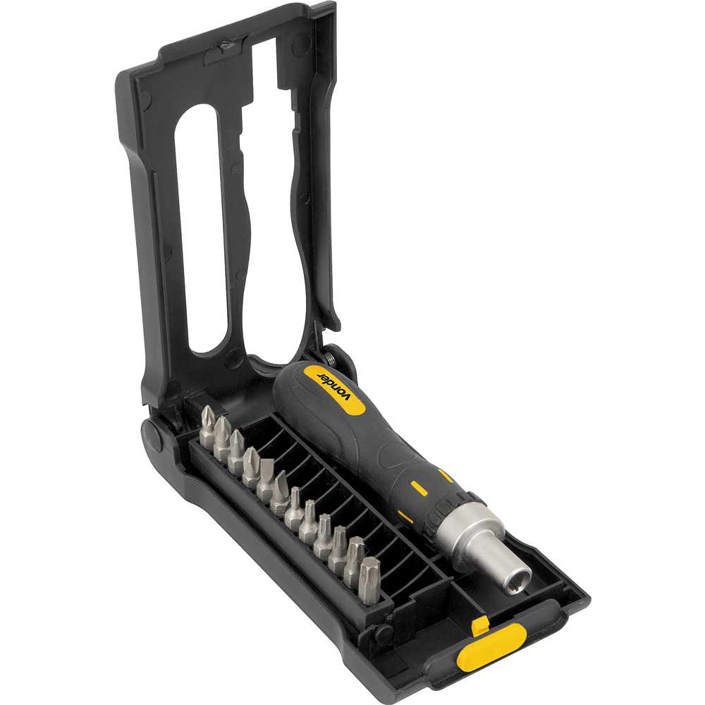 JOGO DE BITS PHILLIPS/FENDA/POZID/TORX COM CATRACA 13 PEÇAS VONDER