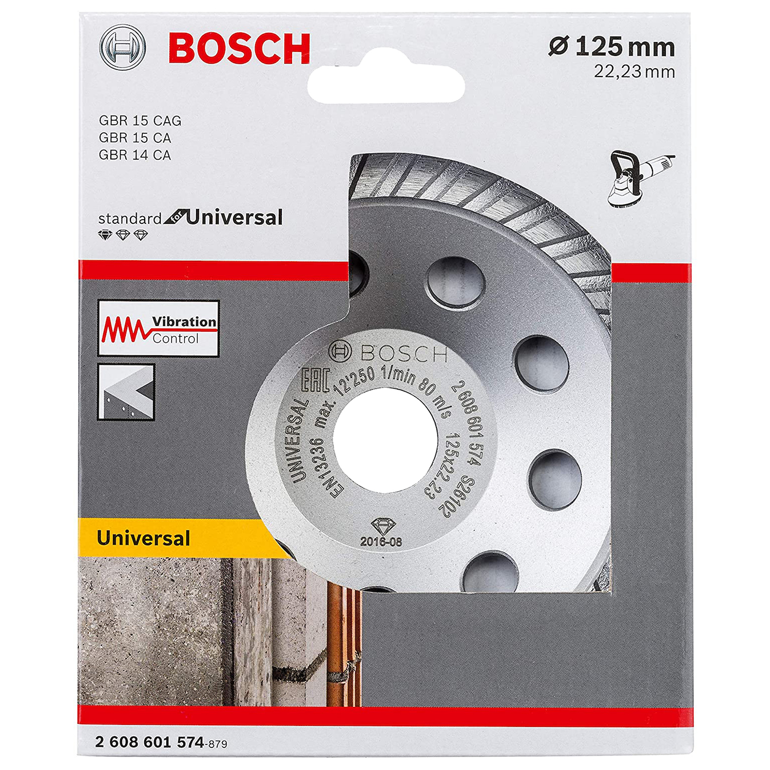 REBOLO DIAMANTADO 125MM TURBO STD UNIV BOSCH