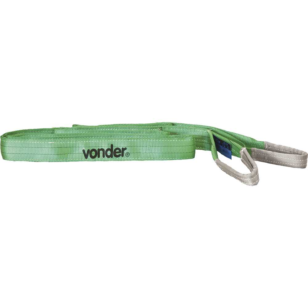 CINTA PARA ELEVACAO 02TX60MMX2M VERDE COM OLHAL VONDER