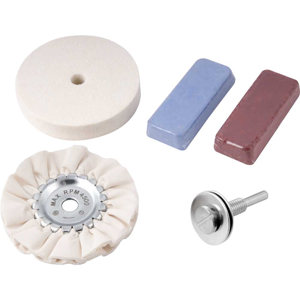 RODA DE PANO PARA POLIMENTO COM PASTA JOGO COM 5 PEÇAS VONDER