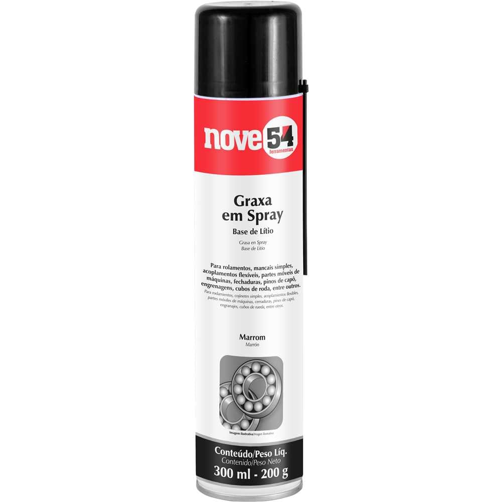 GRAXA SPRAY MARROM 300ML NOVE54