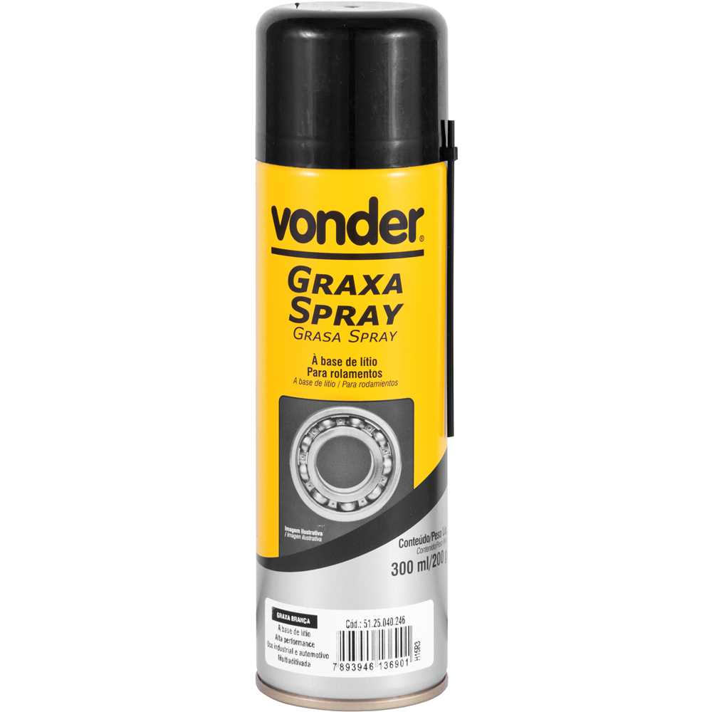 GRAXA SPRAY BRANCA 300ML VONDER