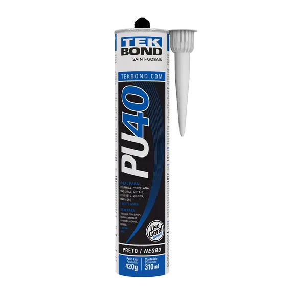ADESIVO POLIURETANO PRETO 420G PU40 TEKBOND