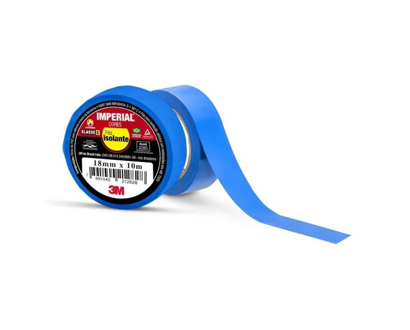 FITA ISOLANTE 18MMX10M AZUL IMPERIAL 3M
