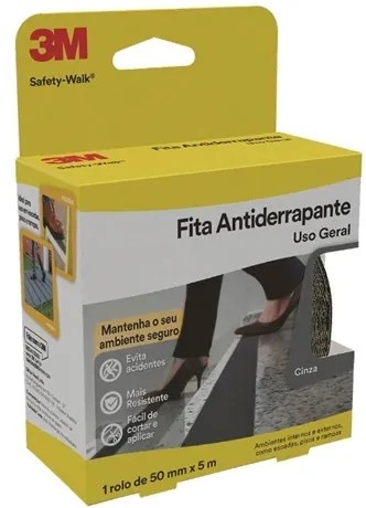 FITA ANTIDERRAPANTE 50MMX5M CINZA 3M