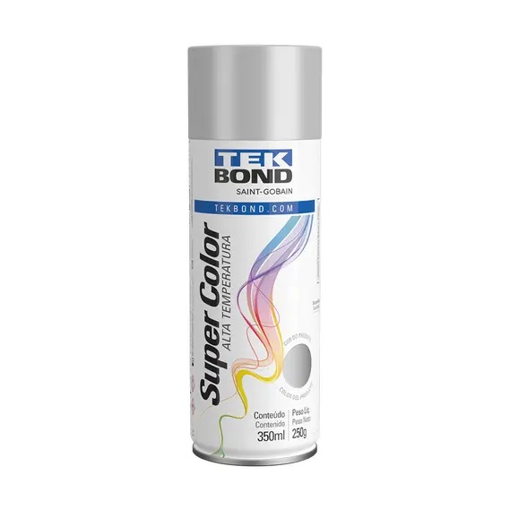 TINTA SPRAY ALUMINIO ALTA TEMPERATURA 350ML TEKBOND