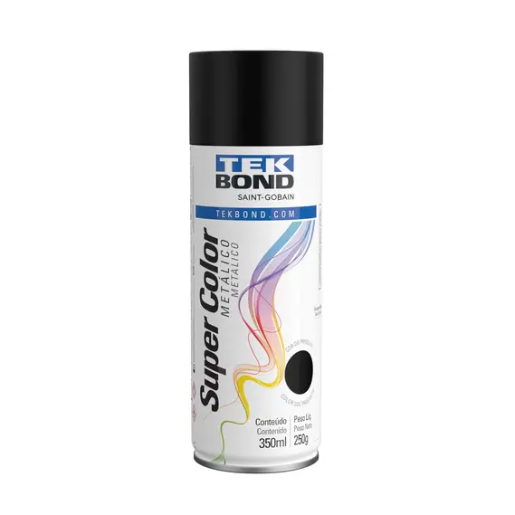 TINTA SPRAY PRETO METALICO 350ML TEKBOND