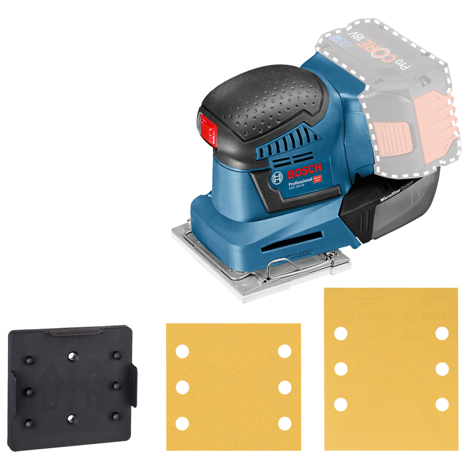 LIXADEIRA BATERIA 18V ORBITAL GSS18V-10 SEM BATERIA E SEM CARREGADOR BOSCH