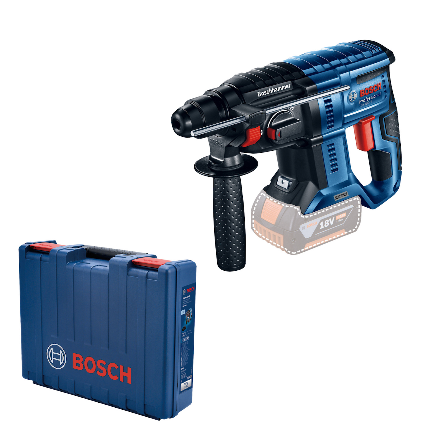 MARTELETE SDS PLUS A BATERIA 18V GBH180-LI SEM BATERIA E SEM CARREGADOR BOSCH